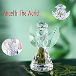 HDCRYSTALGIFTS 3inch Crystal Guardian Angel Figurine Paperweight Decor Glass Angel Statue Ornaments Art Collectible Gift for Women (Clear) - Image 5