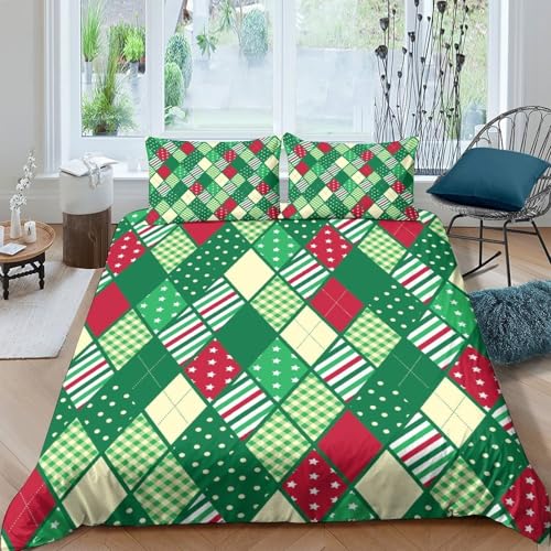 Housse de couette patchwork 135x200 cm en microfibre pour lit single - 4