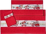 ✅ Das 3-teilige Set besteht aus: 1 Handtuch 70x50 cm, 1 Badetuch 110x70 cm, 1 Waschhandschuh 21x15 cm