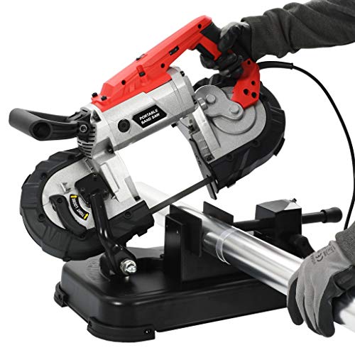 Festnight Bandsäge mit Ständer und Transportkoffer Elektrisch Metallbandsäge Eisensäge Metallsäge Kappsäge Tischsäge Säge Stahl – Bild 3