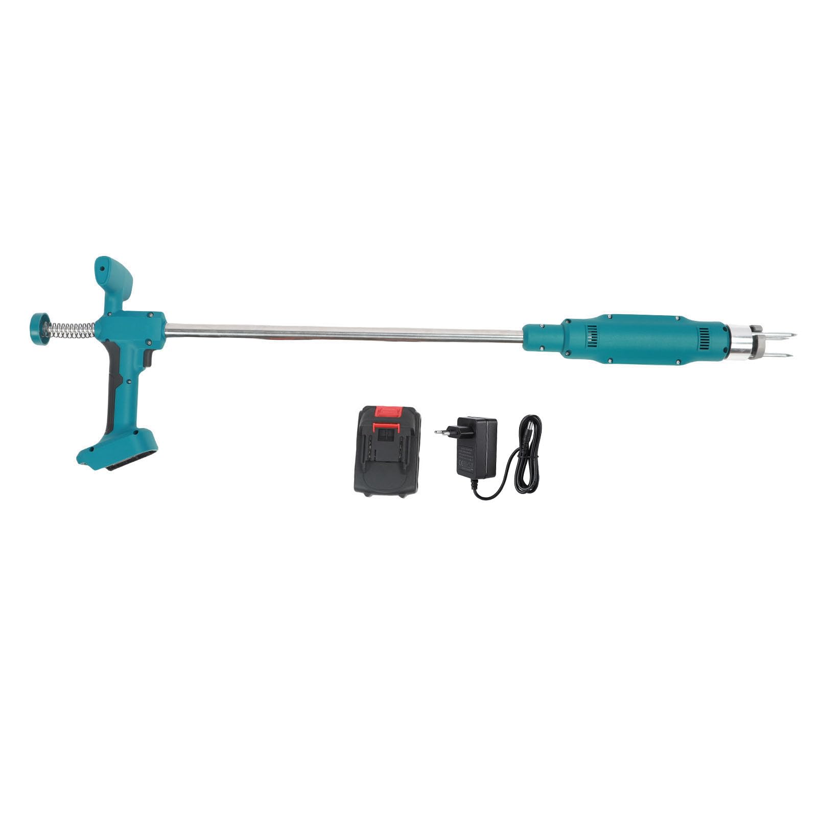 LiebeWH Elektrischer Unkrautstecher, 21 V, Batteriebetrieben, Stand-Up-Unkrautvernichter mit Verstellbarem Griff, 101,6–121,9 cm, für Garten, Rasen, Terrasse, Auffahrt (Europäische Vorschriften)