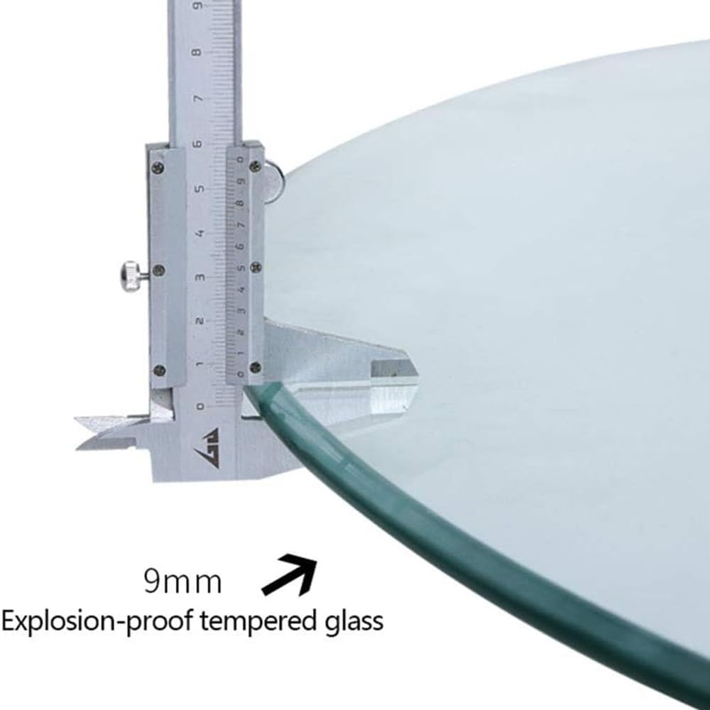 CounterArt Lazy Susan - Plato Para Servir (cristal), Diseño De Mármol