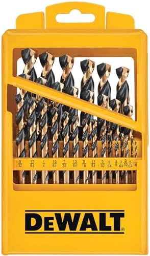 DEWALT Drill Bit Set 29 Pc Black and Gold, High Speed Steel, Spli...