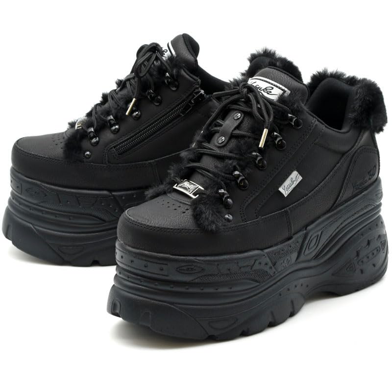 Image of YOSUKE 2605018 Sneakers, Thick Sole, Lace-Up, High Sole, Women's Platform with Belt