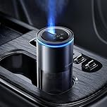 Ceeniu Smart Car Air Freshener, Enhanced Fountain Mist Nozzle, Ultrasonic Mist, Auto On/Off, Adjustable Mode, Long-Lasting Battery, Ambient Light, Bomboo Forest, 2025 Upgrade CF12 Aroma Diffuser