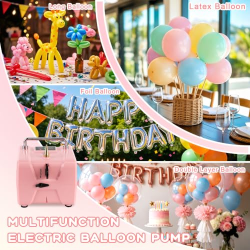 Image of IDAODAN Electric Balloon Pump, Portable Electric Balloon Blower Machine Inflator Air Pump for Party Decorations