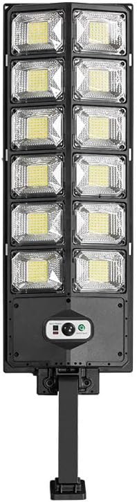 Saker Solar Street Lights,Solar Outdoor Light with Motion Sensor, 100K LM 220° Wide Beam Waterproof Street Light for Driveway, Yard (1 Pack)