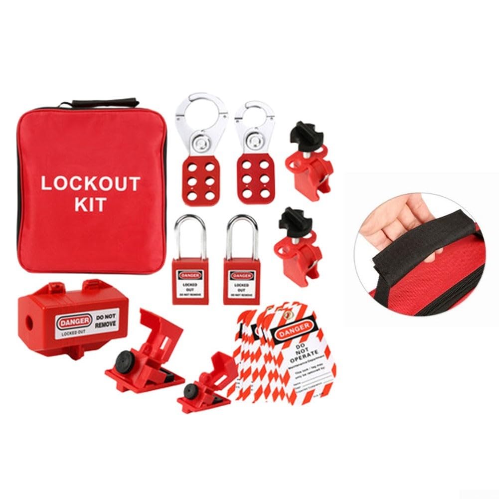 Kit eléctrico de etiqueta de bloqueo diseñado para aplicaciones industriales con candados de seguridad y cerraduras de interruptor para mejorar la seguridad del equipo
