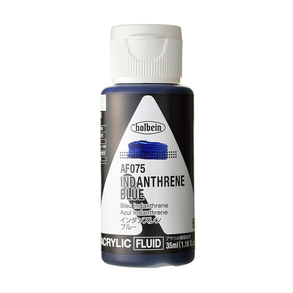Flacon de 35 ml Holbein Fluid Acrylics bleu pour illustration