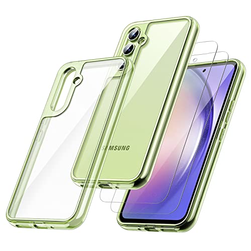 JETech 3 in 1 Case for Samsung Galaxy A54, Anti-Yellowing, Lime