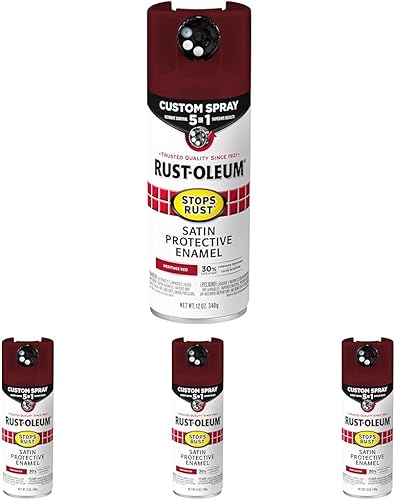 Vista 121 de Rust-Oleum 376885 Pintura en aerosol 5 en 1 personalizada para prevención del óxido, 12 onzas, transparente brillante