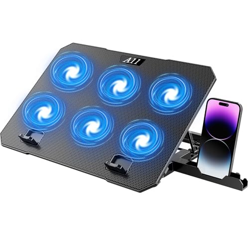 Laptop Cooling Pad with 6 Fans and Phone Holder