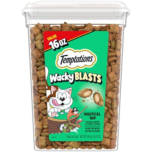 Temptations Wacky Blasts Cat Treats Nautical Nip Flavor 16 oz. Tub