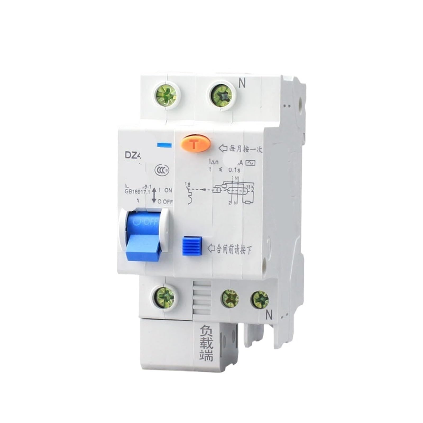 Disjoncteur de fuite DZ47LE 2P C40 pour protection domestique