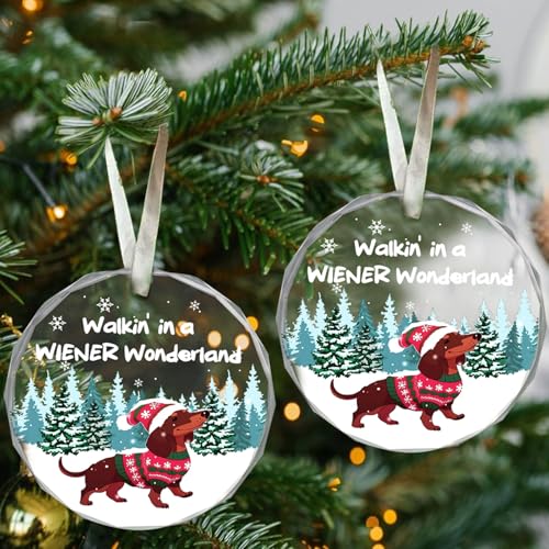 Weihnachtsbaumschmuck Runde, 2 Stück 8cm Weihnachtsbaum Deko Glas...