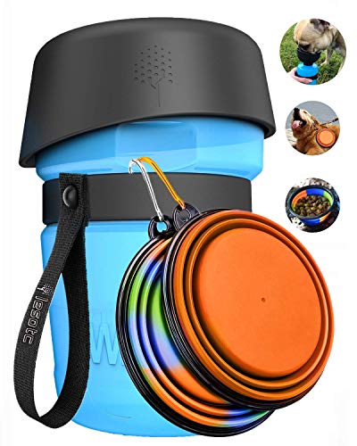 lesotc Pet Water Bottle for Dogs, Dog Water Bottle Foldable, Dog Travel Water