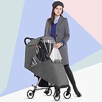 Vista 2 de Cochecito de bebé Escudo de invierno universal resistente al viento Cochecito cubierta de lluvia Protección de viaje cochecito de bebé cubierta