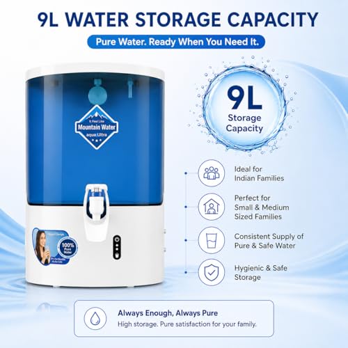 Image of AQUAULTRA Epic 14 Stage A1024 RO+UV+UF Alkaline TDS Controller Water Purifier Ultra Filtration Technology Based Aqua Guard for Home and Offices (Blue Dolphin)
