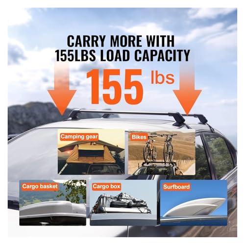 Barre transversale de toit supérieure réglable et rétractable 155 lb