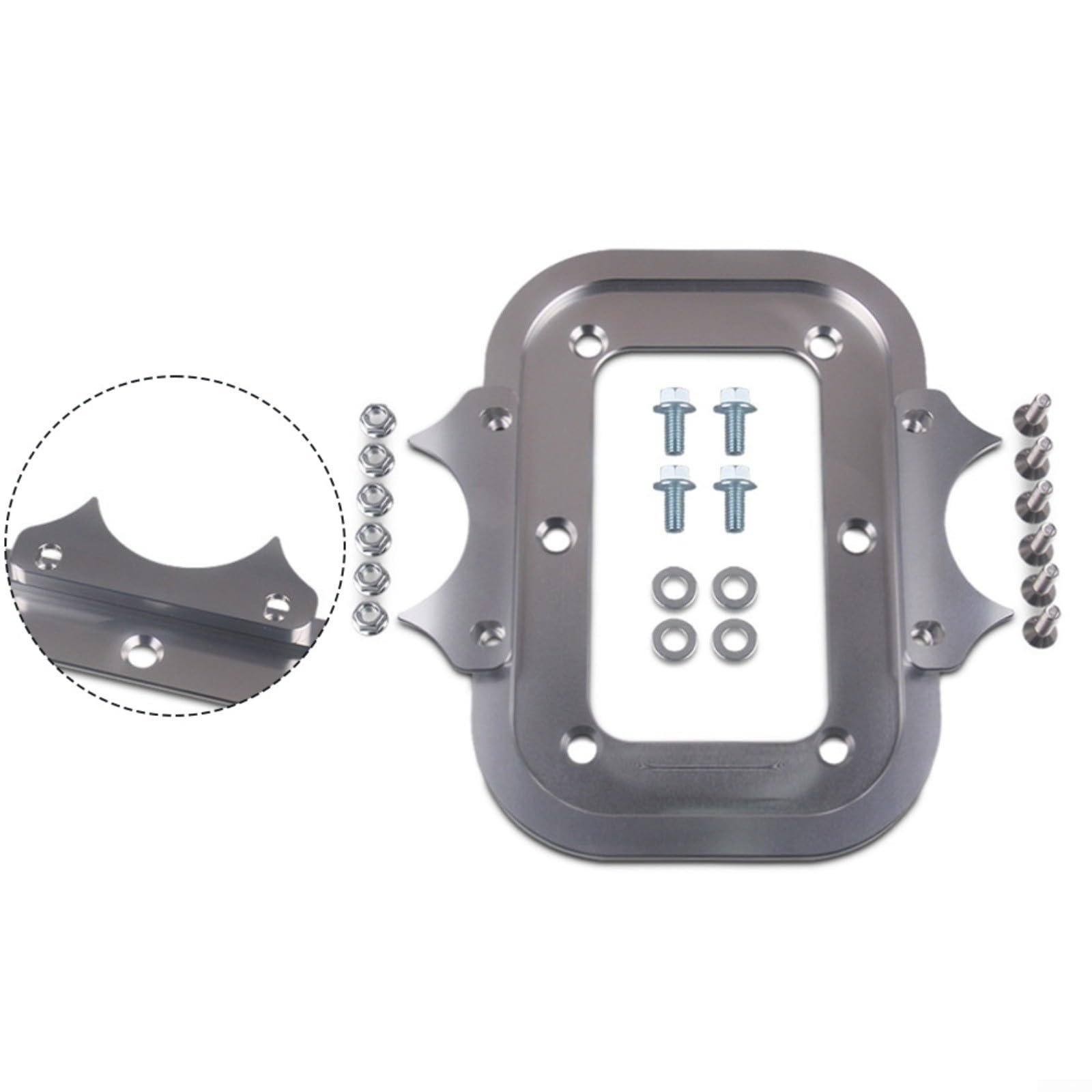 Staffa di montaggio per vassoio batteria in lega di alluminio per batterie Optima 34/78, supporto argento con hardware
