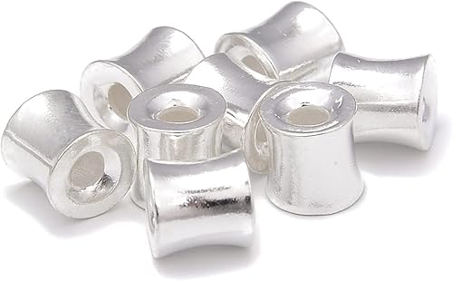 Miniatura 5 de JM Design Cuentas cruzadas de plata de ley 925 tamaño 0295 x 0354in 4 piezas por bolsa para hacer joyas