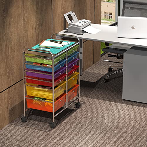 Simple Houseware 12-Drawers Rolling Storage Cart, Multicolor #TOP1