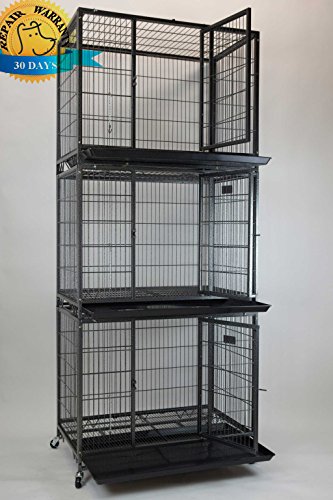Homey Pet New 37" Stackable Open Top Heavy Duty Dog Pet Cage Kennel