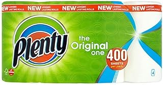Plenty White Kitchen Rolls 400 Sheets 4 Pack