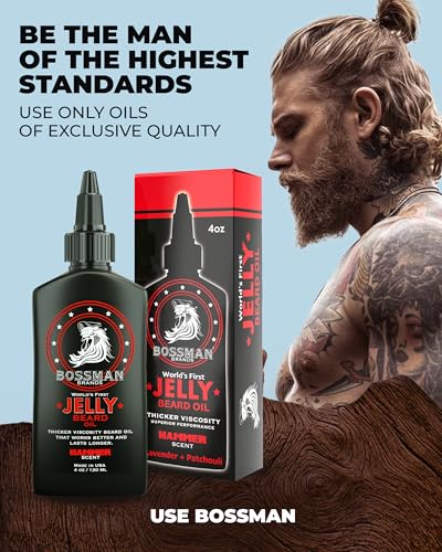Bossman Jelly Beard Oil Variety Pack - Beard Grooming Care and Growth Kit - All 6 Beard Jelly Oil Scents - Made in USA - Image 6