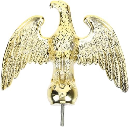 KARLIOBE Flag Pole Eagle Topper Eagle in Flight Flagpole Topper Finial Ball Ornament for