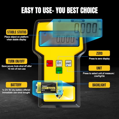 220 LBS HVAC Freon Scale High Precision Charging Refrigerant Scale Weight Scale with Portable Case for All Refrigerant Recovery Tanks by YELLOW JACKET - Image 4