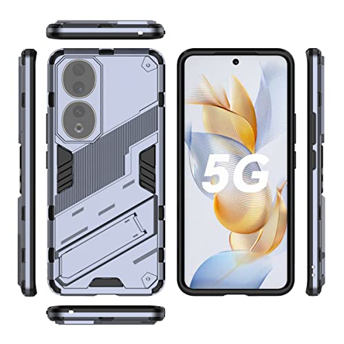 Rfvzubemok Compatible with Huawei nova 8i Bracket Shell,Compatible with Huawei nova 8i 4G NEN-L22 NEN-LX1 NEN-LX3 Kickstand (Hard PC+TPU) 2 in 1 Phone Case Cover Grey