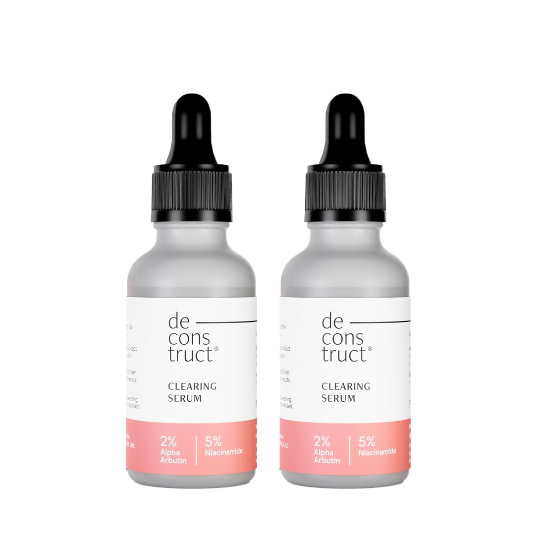 Deconstruct Niacinamide Serum | Multi-Benefit Serum for Pigmentation, Acne Marks, Dark Spots & Tanning | Tested for Oily & Sensitive Skin | 5% Niacinamide + 2% Alpha Arbutin | Beginner-Friendly| 30 ml each, pack of 2