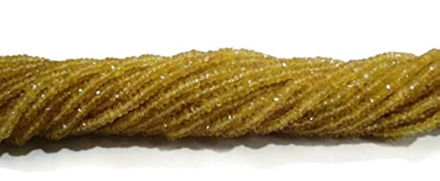 Perles en saphir jaune véritable de 3mm pour fabriquer vos bijoux d'été personnalisés