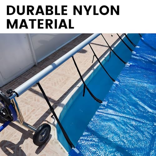Miniatura 3 de Lalago Correas De Sujeción, Set De 8 Correas Y Clips, Enrollador De Piscina Móvil Con Cubierta Solar, Correas Para Lona De Piscina Y Lona Solar, Repuestos Y Accesorios Para Sistema De Enrollado Móvil