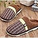 VOMI Chaussons Maison Homme Femme Hiver Mousse Mémoire Peluche Pantoufles Doux Confort Chaud Respirant Antidérapant Chaussures en Coton,Marron,EU 39/40