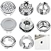 DXLing 8 Piezas Anillo de Desbordamiento Anillo de desagüe para fregadero de baño 4 Estilo Anillo de rebose de fregadero Cubierta de Anillo de Rebose de Fregadero para Baño Cocina Repuesto de Lavabo