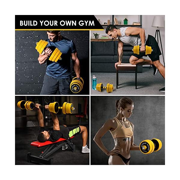 Adjustable Dumbbells Weights Set of 2, Dumbbell Barbell 2 in 1, Easy Assembly Save Space, Home Gym Hand Equipment for Men and Women Workout