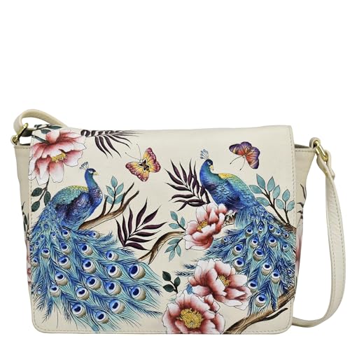 Image of Anuschka Women's Leather Crossbody Bag - Hand-Painted Genuine Leather Handbag with Adjustable Strap - 683, Crossbody Bag
