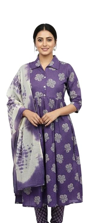 Women's Teal Blue Floral Print