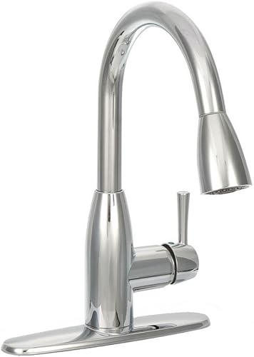 American Standard Fairbury - Grifo de cocina con pulverizador desplegable de un solo mango en cromo