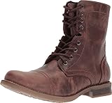 Steve Madden Men's Troopah-C Lace-Up Combat Boot, Brown Leather, 9.5 M