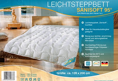 Preisvergleich Produktbild f.a.n Frankenstolz Leichtsteppbett Sanisoft 95 / 135x200cm / kochfest / Allergiker geeignet