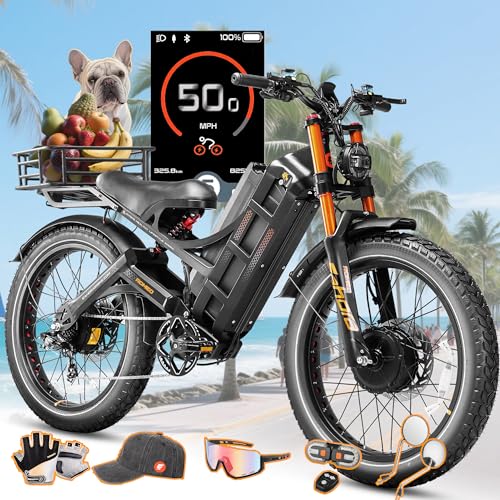 eAhora Romeo Pro 3 [2025 Latest] Electric Bike for Adults 50 Mph, | Peak 5600W | Dual Motor | Removable 60V 80 Ah Battery | 250 Miles Max Long Range | 26" Fat Tire | All-terrian | UL2849