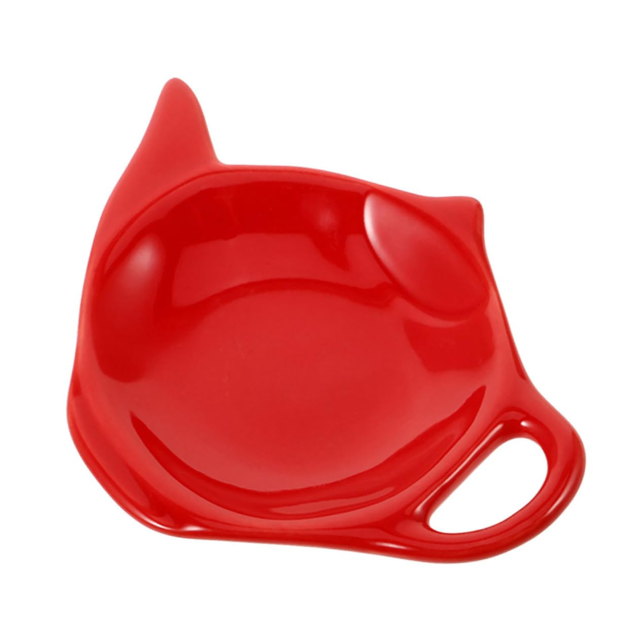 VOSAREA Ceramic Teabag Holder Dish Teapot-shaped Porcelain Coaster for Snacks and Tea Accessories Decorative Plate for Tea Party Use Easy to Clean and Maintain