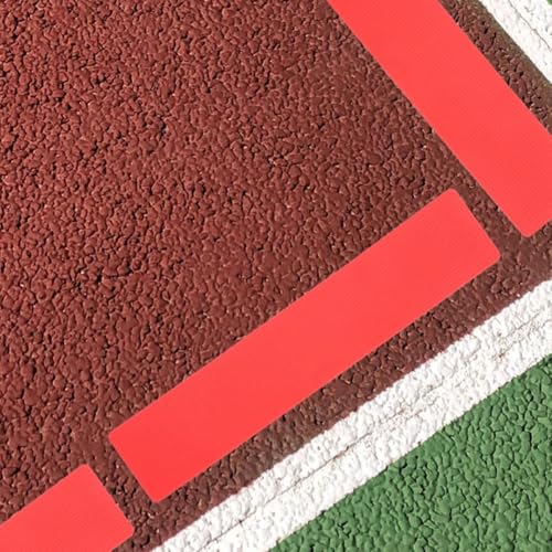 Marcadores de límite CHILDWEET de PVC rectangulares rojos para tenis y baloncesto 4