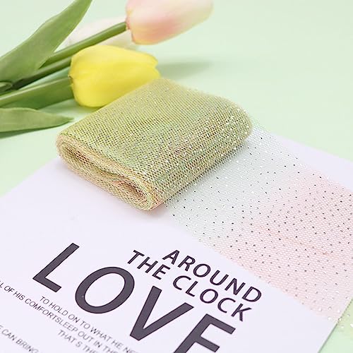 HUANZHI Gradient Color Blue Dotted Tulle Webbing mesh