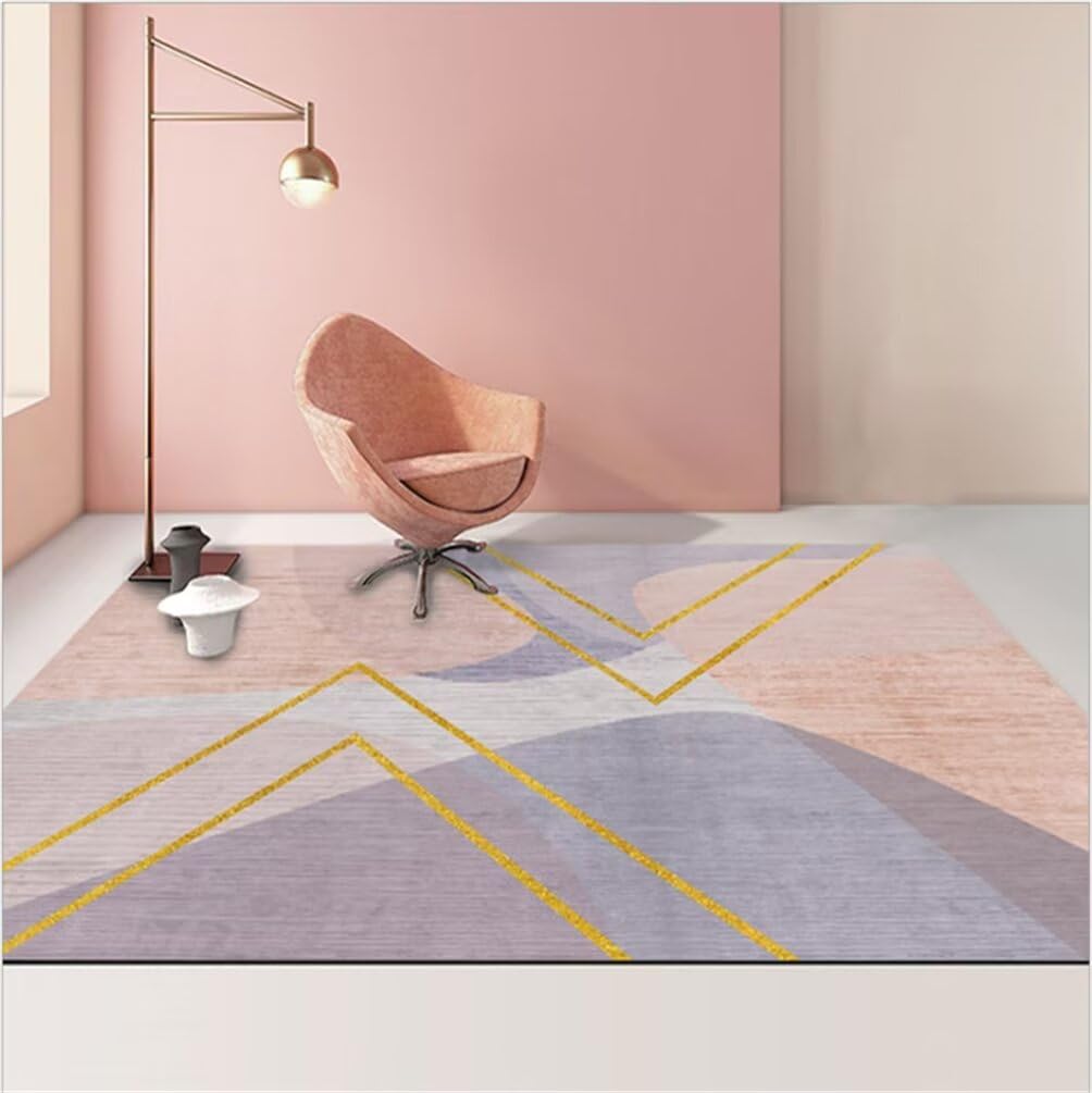 Tapis de canapé 90x180cm rose et violet moderne pour couloir