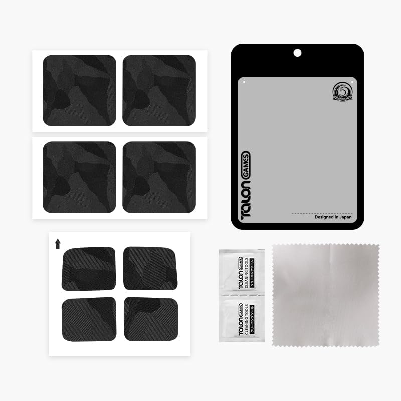 Vista 6 de TALONGAMES Protector táctil compatible con Steam Deck Touch Trackpad (protector de trackpads + protector de 4 teclas, Mirage Camo - Negro)