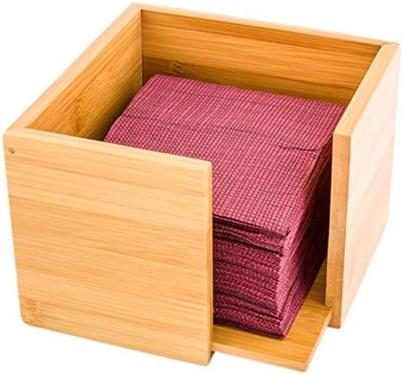Restaurantware Square Natural Bamboo Cocktail Napkin Holder, 5.3 x 3.8 In image 4